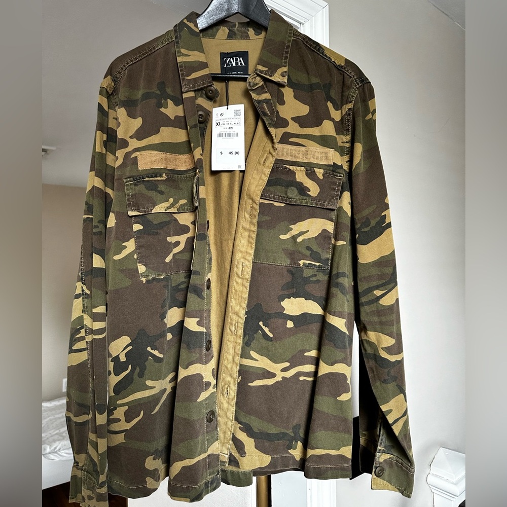 Zara camouflage shirt